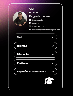 Portfólio - Tela Mobile